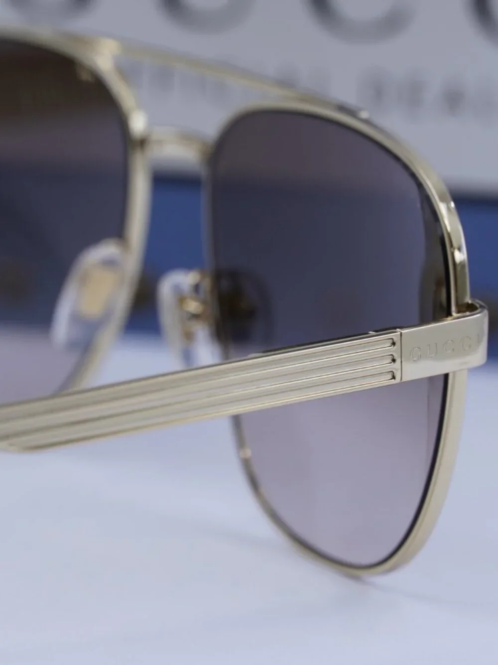 Gucci GG1223S 003 Square Sunglasses - Gold/Brown Gradient